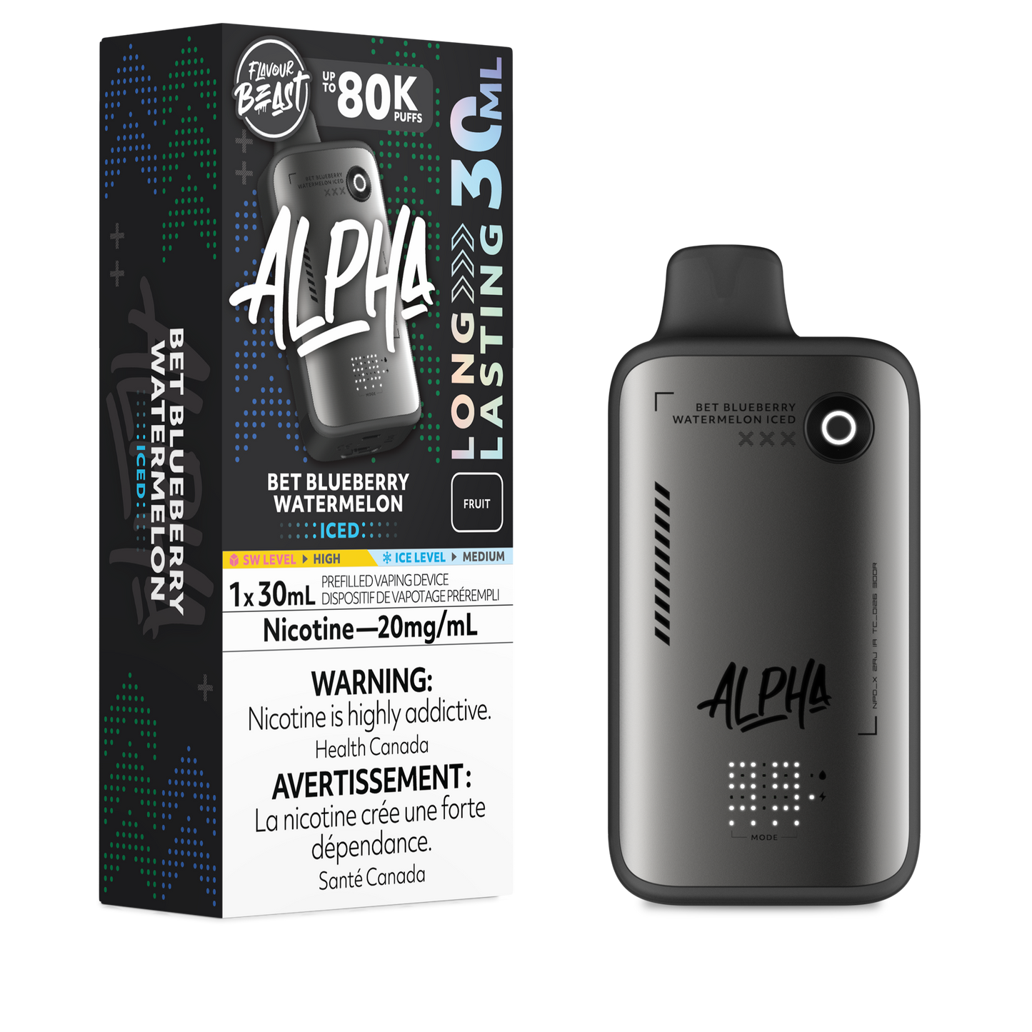 Flavour Beast Alpha Disposable - Bet Blueberry Watermelon Iced