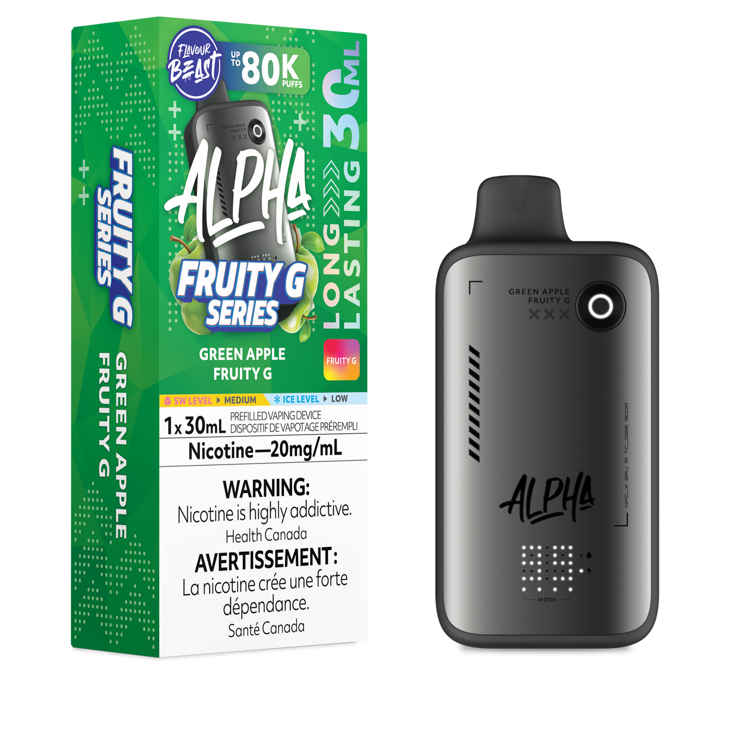 Flavour Beast Alpha Disposable - Green Apple Fruity G
