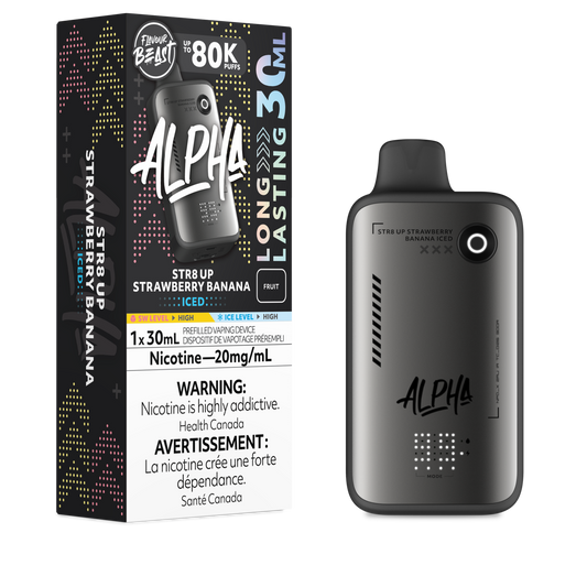 Flavour Beast Alpha Disposable - STR8 UP Strawberry Banana Iced