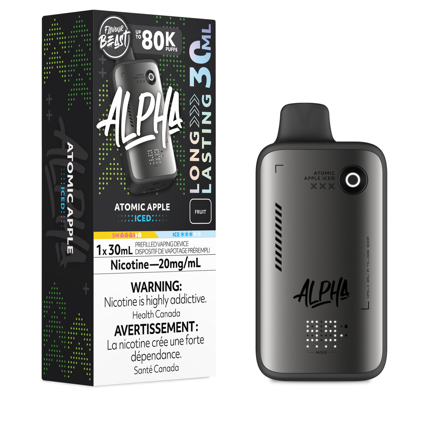 Flavour Beast Alpha Disposable - Atomic Apple Iced