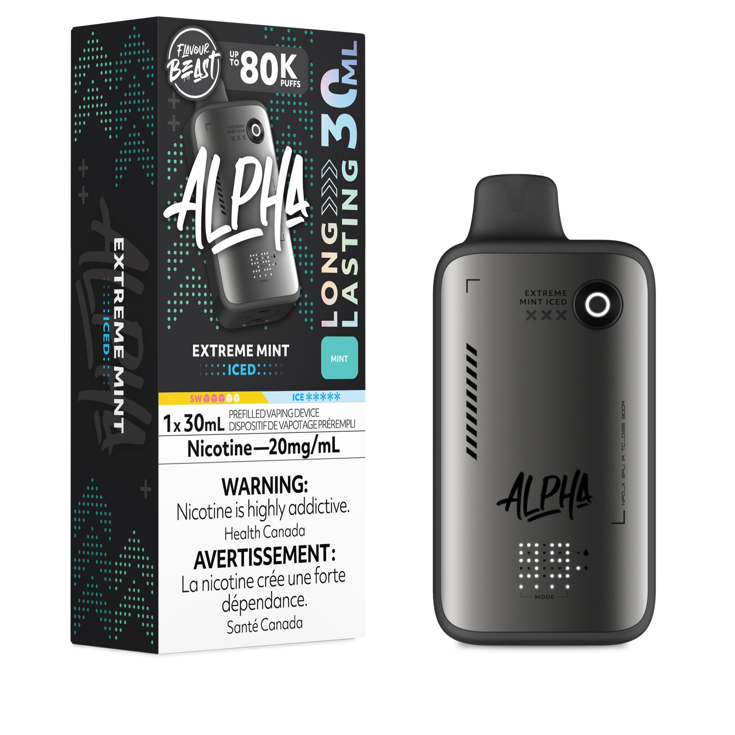 Flavour Beast Alpha Disposable - Extreme Mint Iced