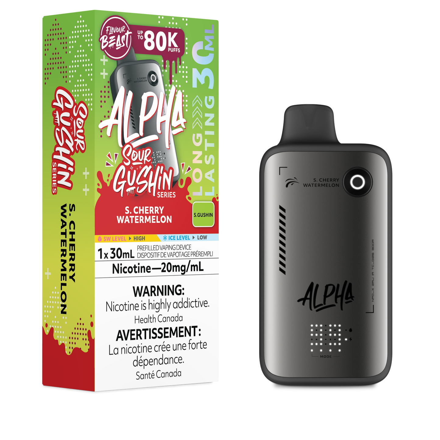 Flavour Beast Alpha Disposable - S. Cherry Watermelon