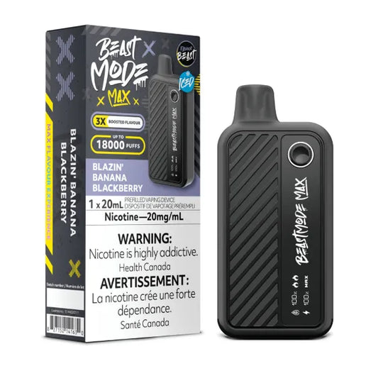 Flavour Beast Beast Mode Max 18K Disposable - Blazin' Banana Blackberry Iced