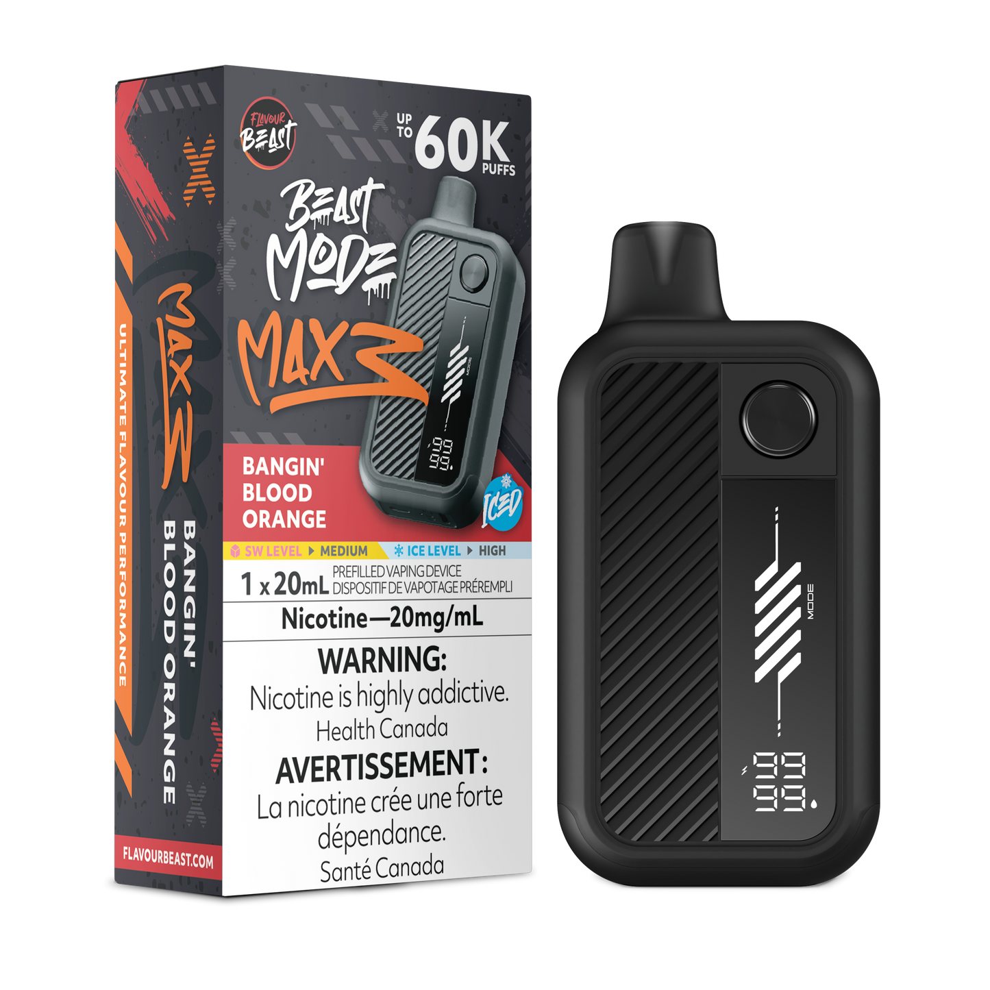 Flavour Beast Beast Mode Max 3 - Bangin' Blood Orange Iced
