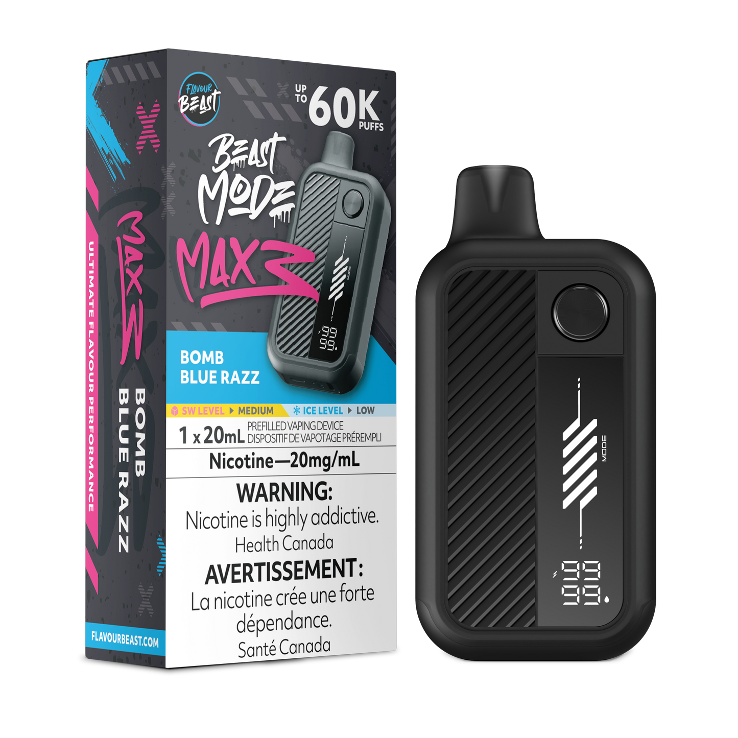 Flavour Beast Beast Mode Max 3 - Bomb Blue Razz
