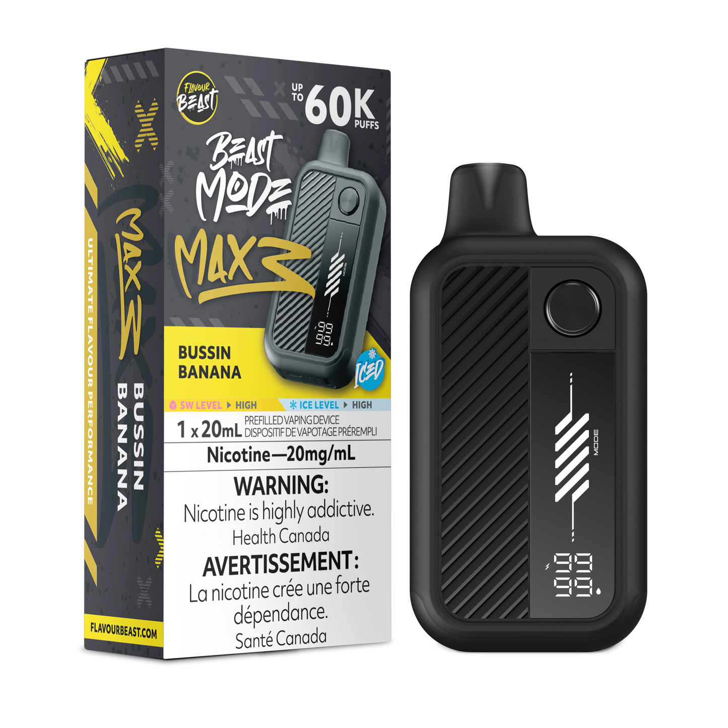Flavour Beast Beast Mode Max 3 - Bussin Banana Iced