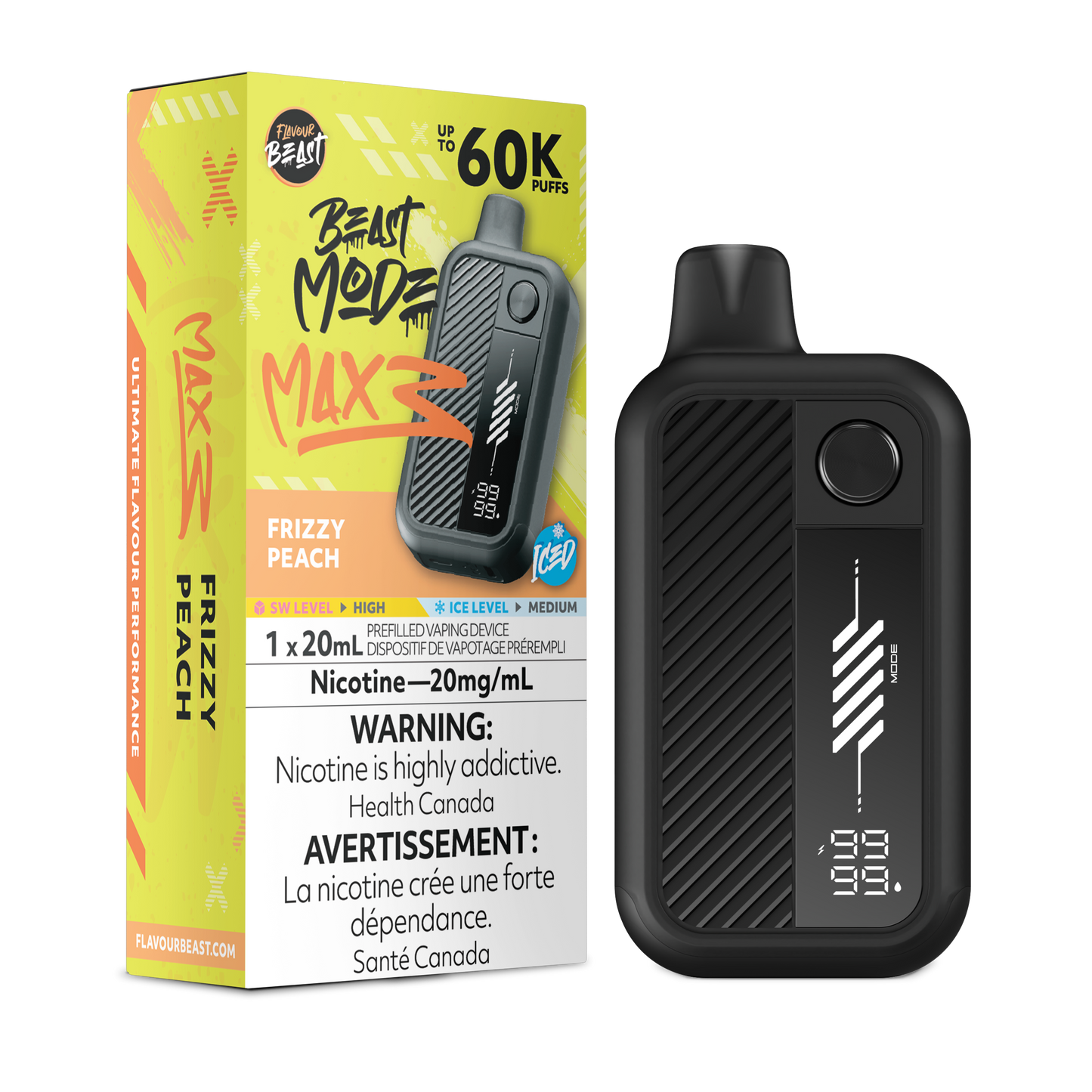 Flavour Beast Beast Mode Max 3 - Frizzy Peach Iced