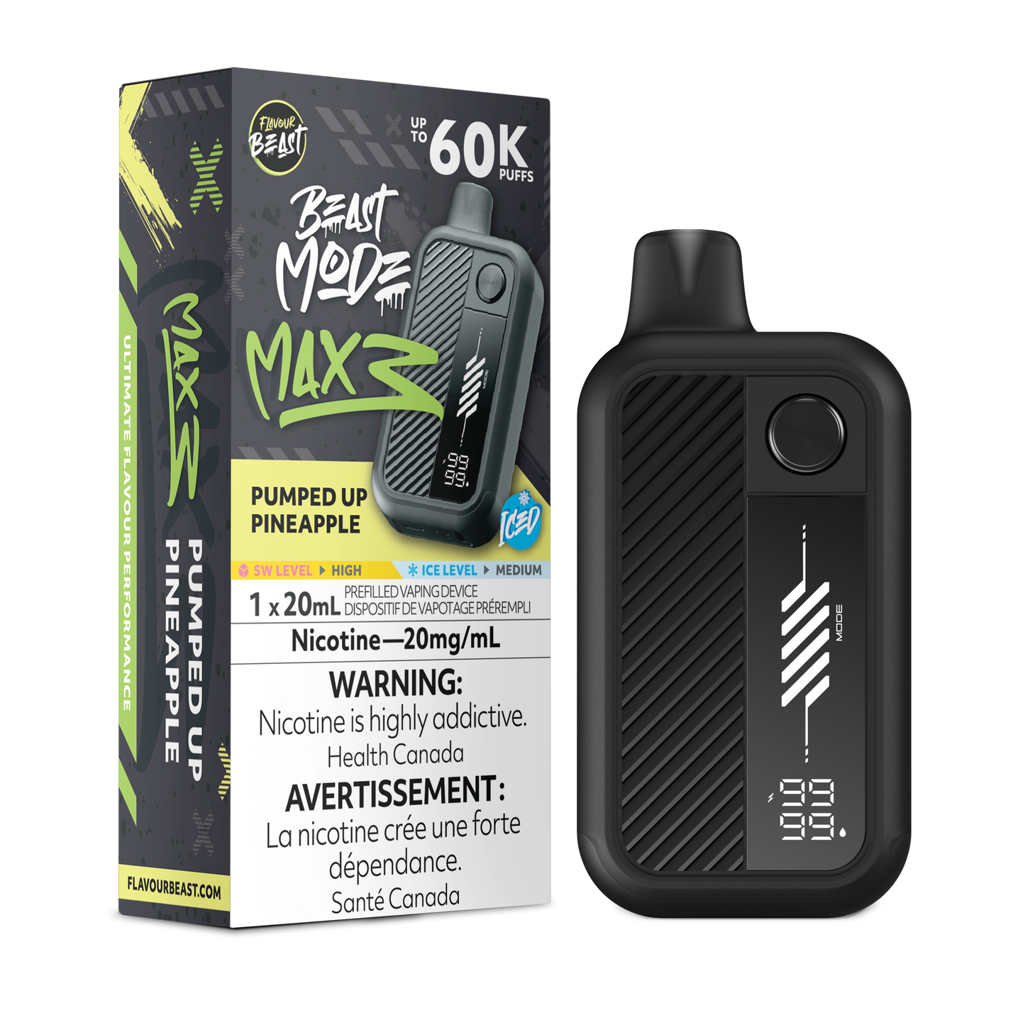 Flavour Beast Beast Mode Max 3 - Pumped Up Pineapple Iced
