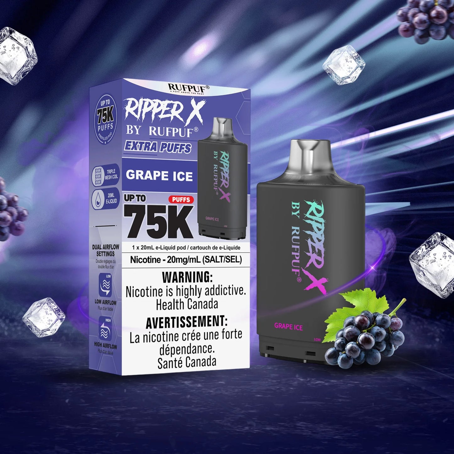 Ripper X 75K - Grape Ice