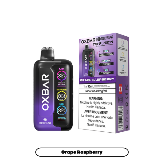 Rocky Vapor Oxbar Tri Fusion - Grape Raspberry
