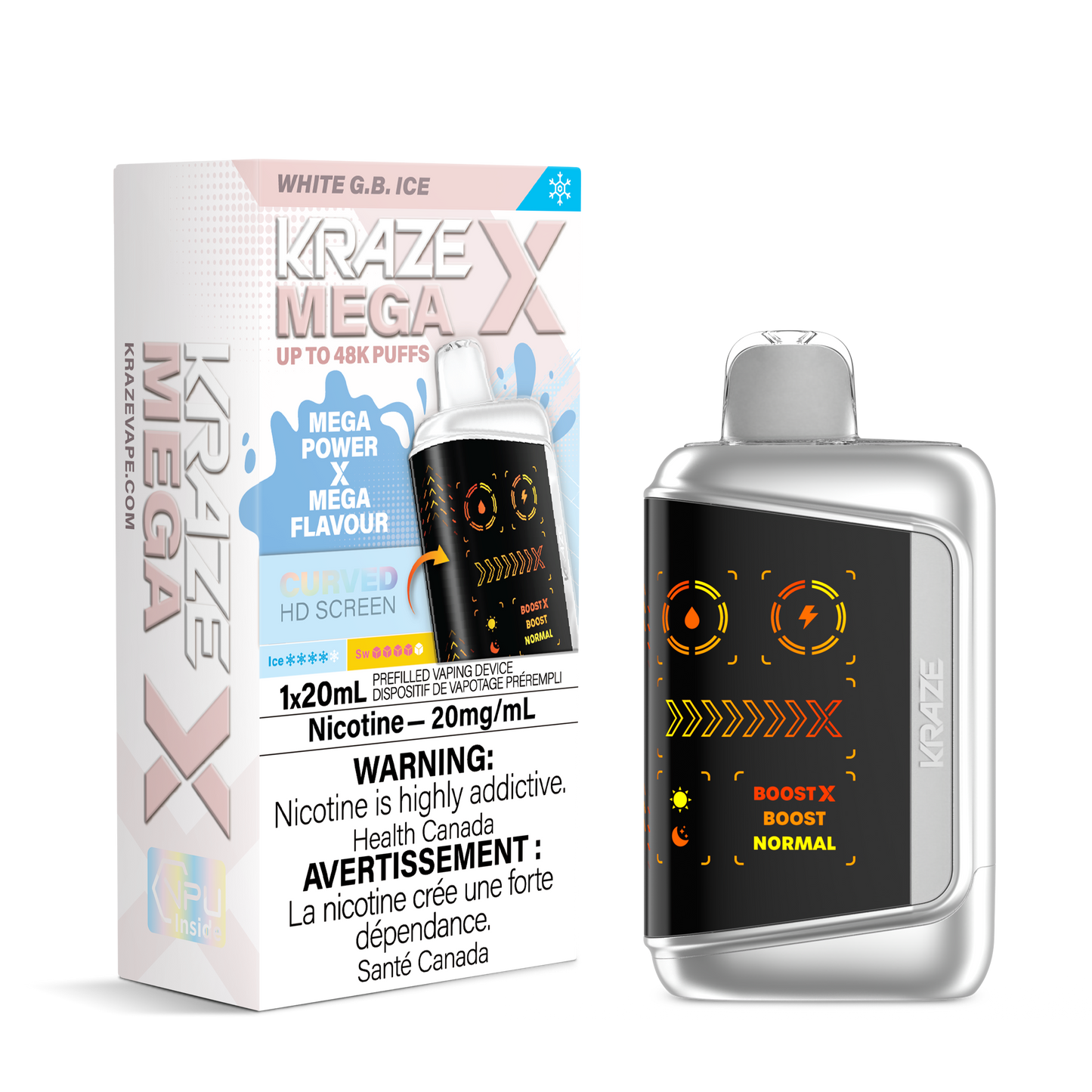 Kraze Mega X - White G.B. Ice