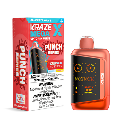 Kraze Mega X - Blue Razz KO Ice