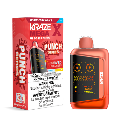 Kraze Mega X - Cranberry KO Ice