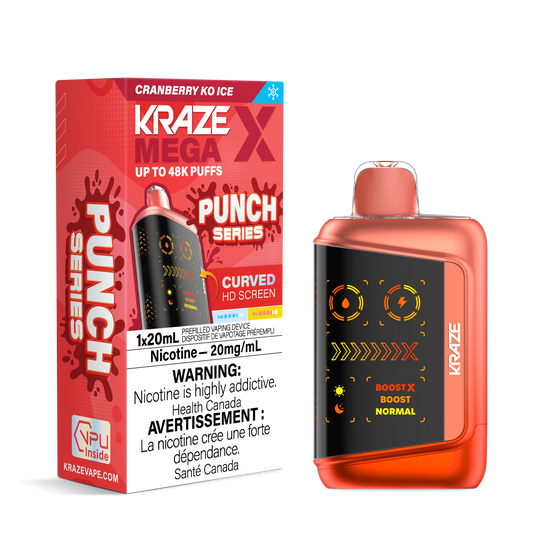 Kraze Mega X - Cranberry KO Ice