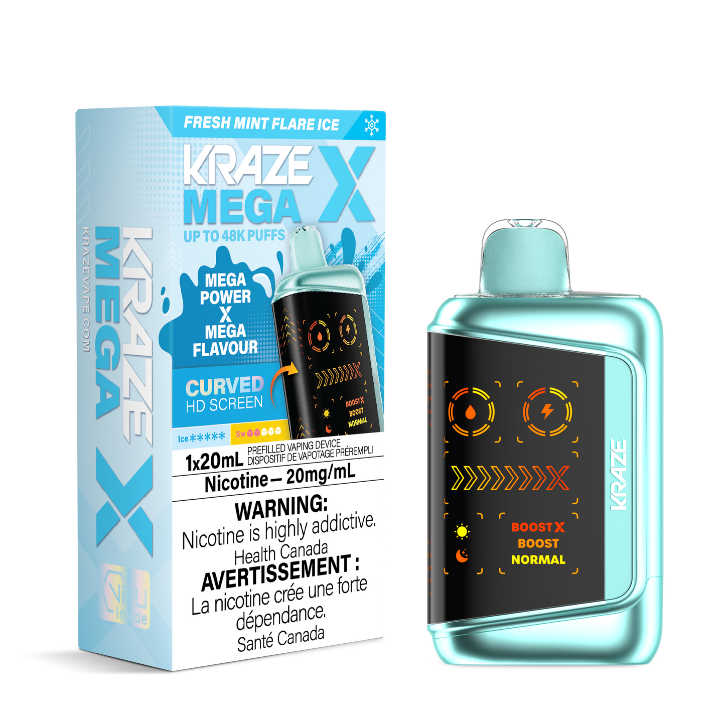 Kraze Mega X - Fresh Mint Flare Ice