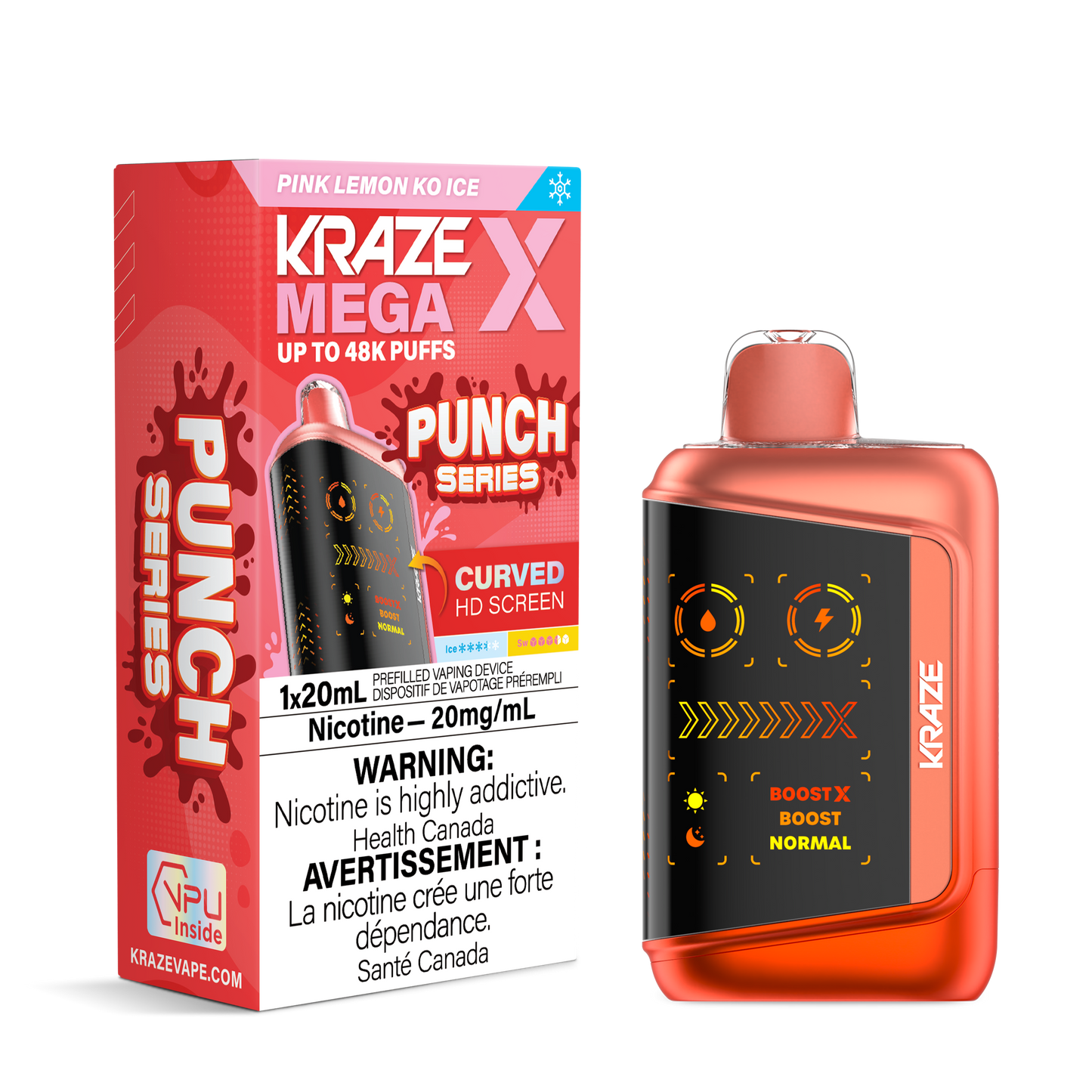 Kraze Mega X - Pink Lemon KO Ice
