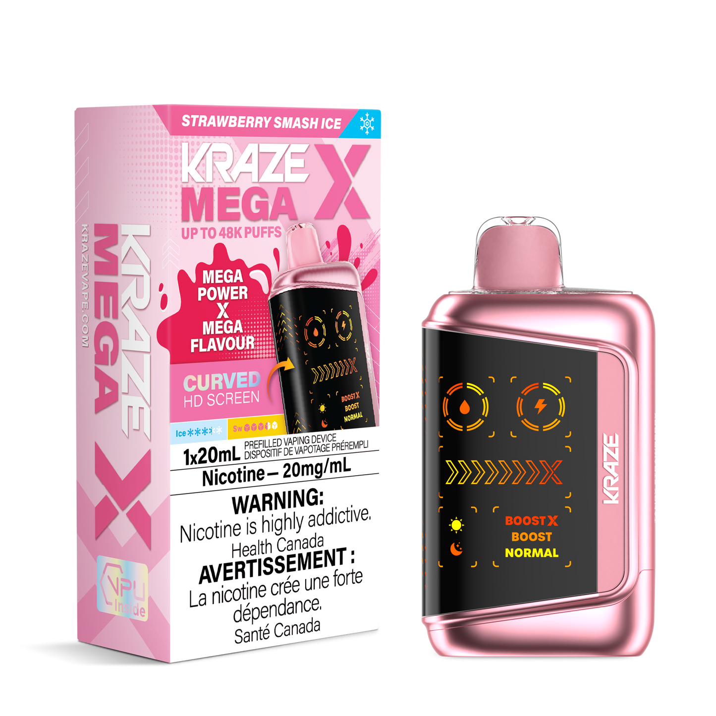 Kraze Mega X - Strawberry Smash Ice