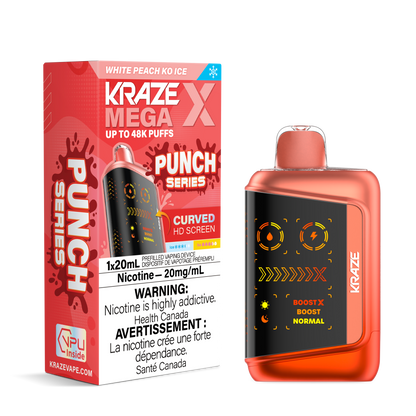 Kraze Mega X - White Peach KO Ice