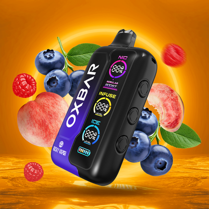 Rocky Vapor Oxbar Tri Fusion - Peach Blueberry Raspberry