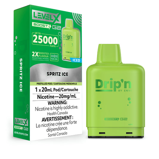 Level X Drip'n Boost Pod 20mL - Spritz 6pc/Carton