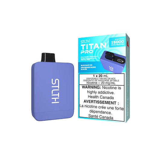STLTH TITAN PRO DISPOSABLE - BLUE RAZZ ICE (5PCS/CTN)