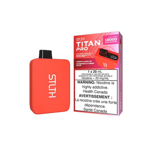 STLTH TITAN PRO DISPOSABLE - CHERRY CLASSIC ICE (5PCS/CTN)