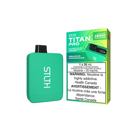STLTH TITAN PRO DISPOSABLE - GREEN APPLE ICE (5PCS/CTN)
