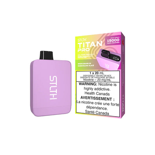 STLTH TITAN PRO DISPOSABLE - WHITE GRAPE ICE (5PCS/CTN)