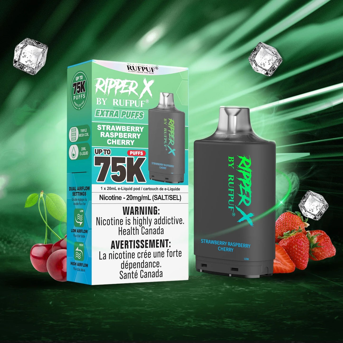 Ripper X 75K - Strawberry Raspberry Cherry