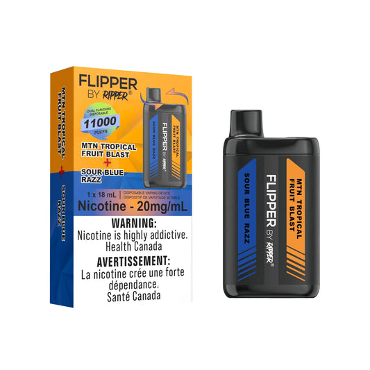 Sour Blue Razz-MTN Tropical Fruit Blast Flipper 11000(20mg/ML / 5PCs)