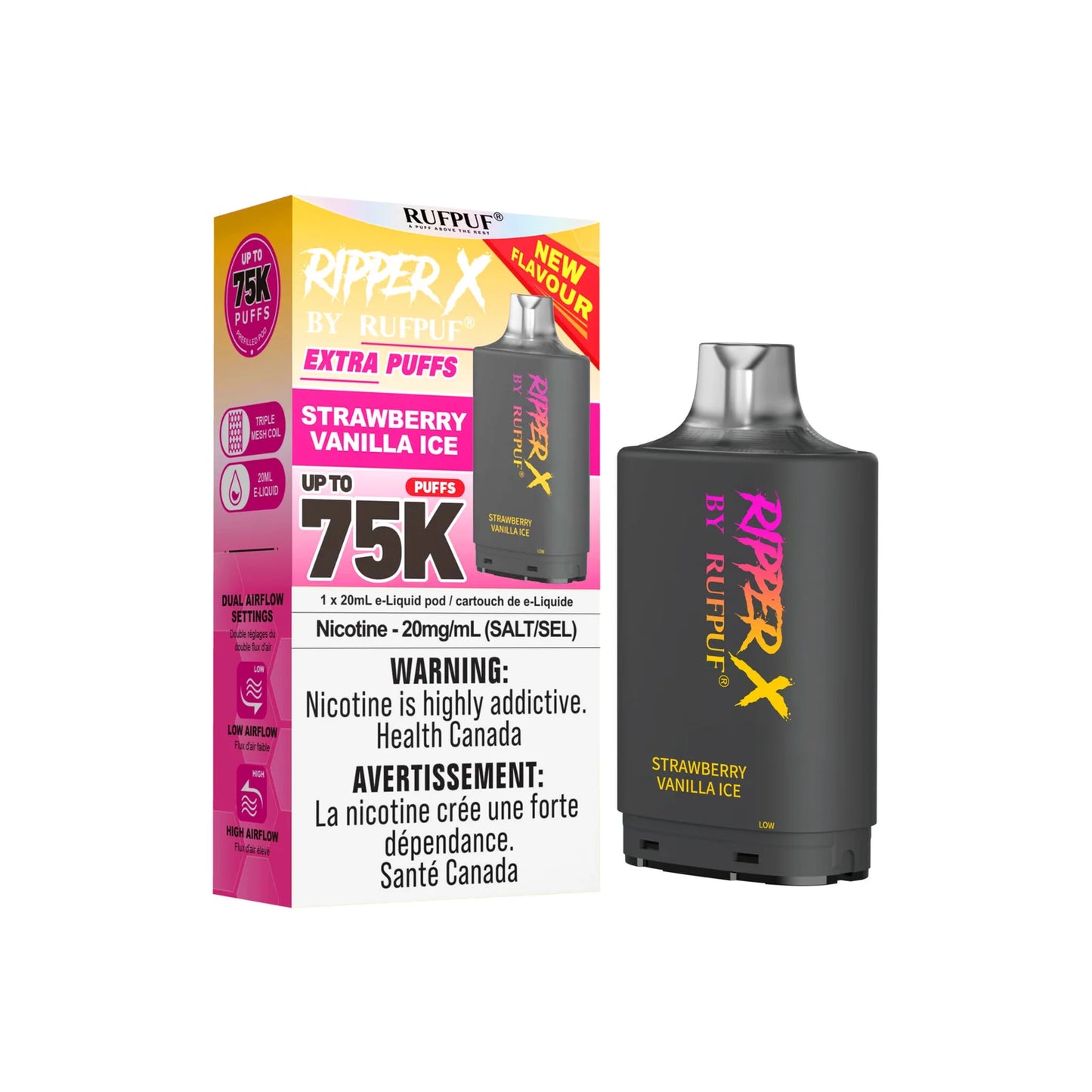 Ripper X 75K - Strawberry Vanilla Ice