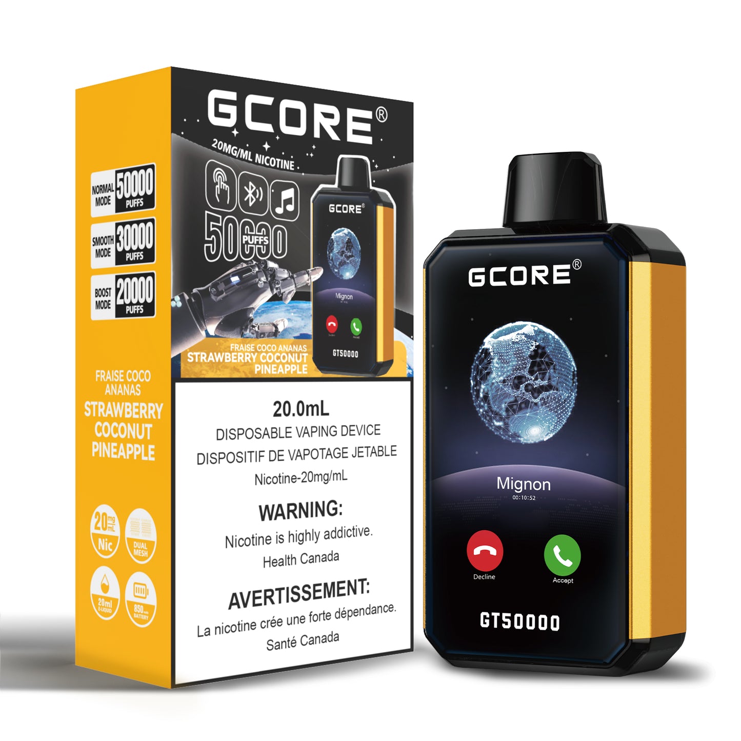 GT 50K - Strawberry Coconut Pineapple  (20mg/ML)