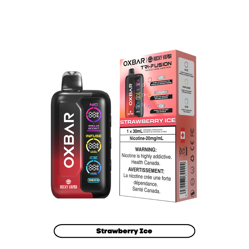 Rocky Vapor Oxbar Tri Fusion - Strawberry Ice