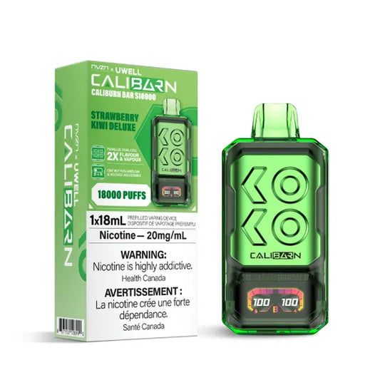 NVZN Caliburn Bar 18K Disposable - Strawberry Kiwi Deluxe 5pc/Carton