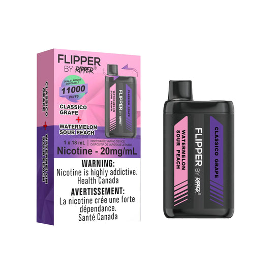 Watermelon Sour Peach-CLASSICO GRAPE Flipper 11000(20mg/ML / 5PCs)
