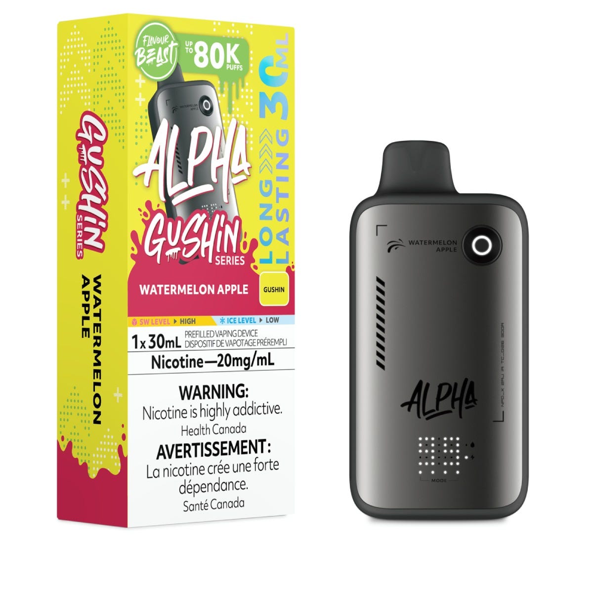 Flavour Beast Alpha Disposable - Gushin Watermelon Apple