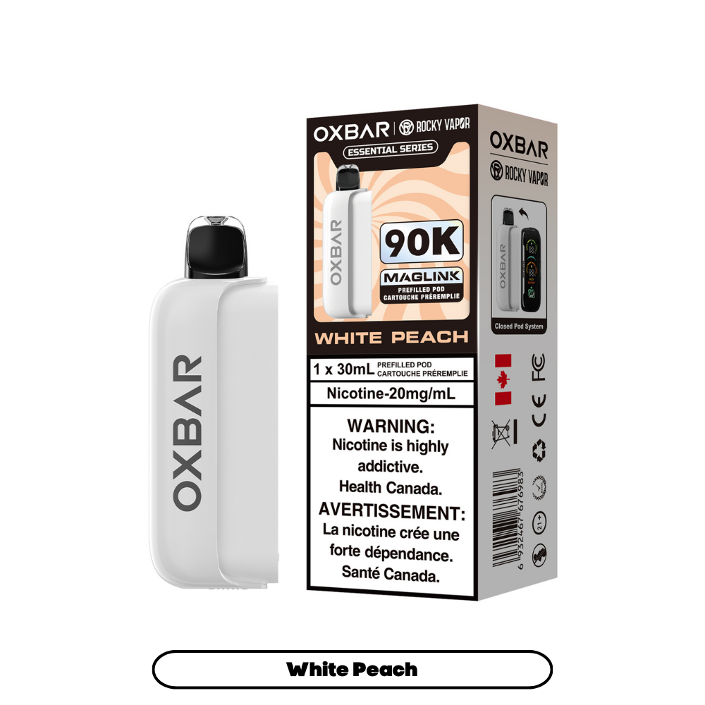 Rocky Vapor Oxbar Maglink PODS - Essential Series - White Peach