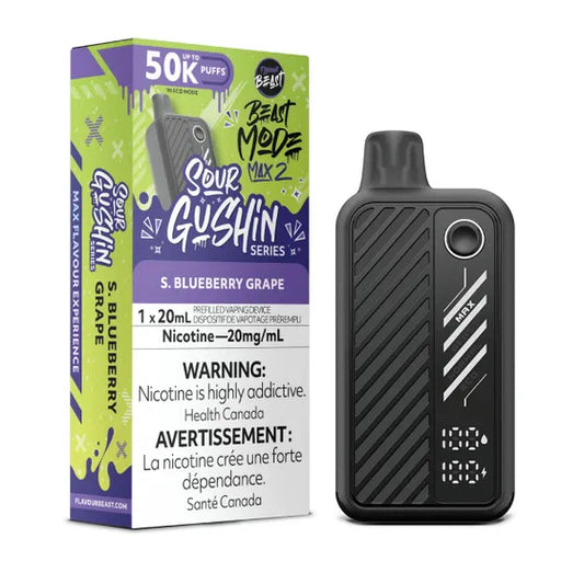Flavour Beast Beast Mode Max 2 Disposable - Sour Gushin S. Blueberry Grape