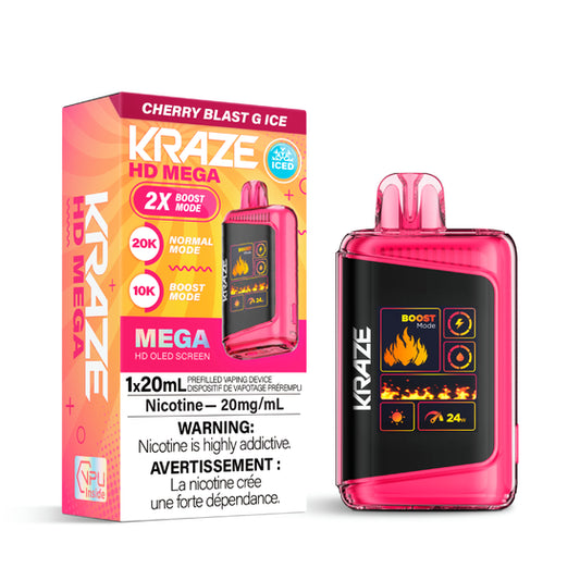 Kraze HD Mega - Cherry Blast G Ice 5pc/Carton