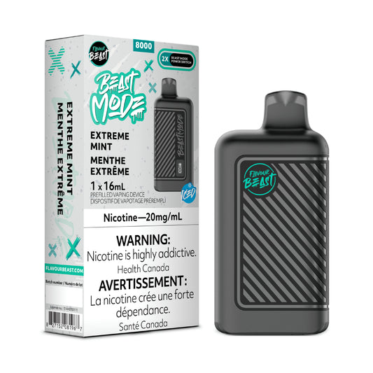 Flavour Beast Beast Mode 8K Disposable - Extreme Mint Iced 20MG 5pc/Carton