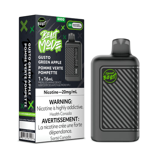 Flavour Beast Beast Mode 8K Disposable - Gusto Green Apple 20MG 5pc/Carton