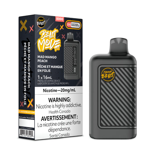 Flavour Beast Beast Mode 8K Disposable - Mad Mango Peach 20MG 5pc/Carton