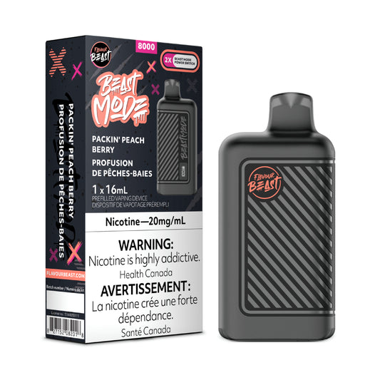 Flavour Beast Beast Mode 8K Disposable - Packin' Peach Berry 20MG 5pc/Carton