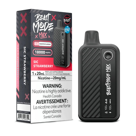 Flavour Beast Beast Mode Max 18K Disposable - Sic Strawberry Iced 5pc/Carton