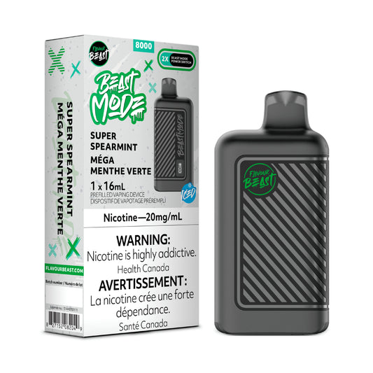 Flavour Beast Beast Mode 8K Disposable - Super Spearmint Iced 20MG 5pc/Carton