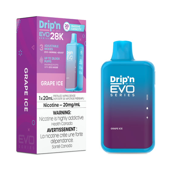 Drip'n by Envi EVO Series 28K Disposable - Grape Ice 5pc/Carton