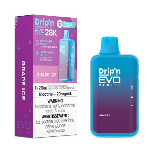 Drip'n by Envi EVO Series 28K Disposable - Grape Ice 5pc/Carton
