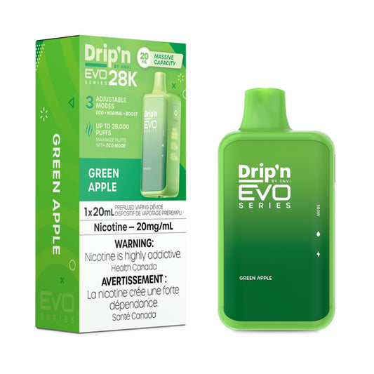 Drip'n by Envi EVO Series 28K Disposable - Green Apple 5pc/Carton