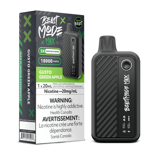 Flavour Beast Beast Mode Max 18K Disposable - Gusto Green Apple 5pc/Carton