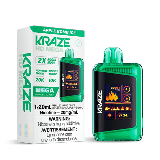Kraze HD Mega - Apple Bomb Ice 5pc/Carton